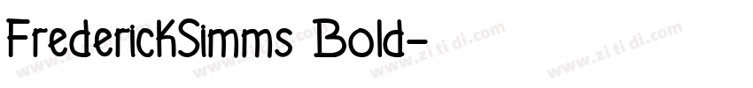 FrederickSimms Bold字体转换